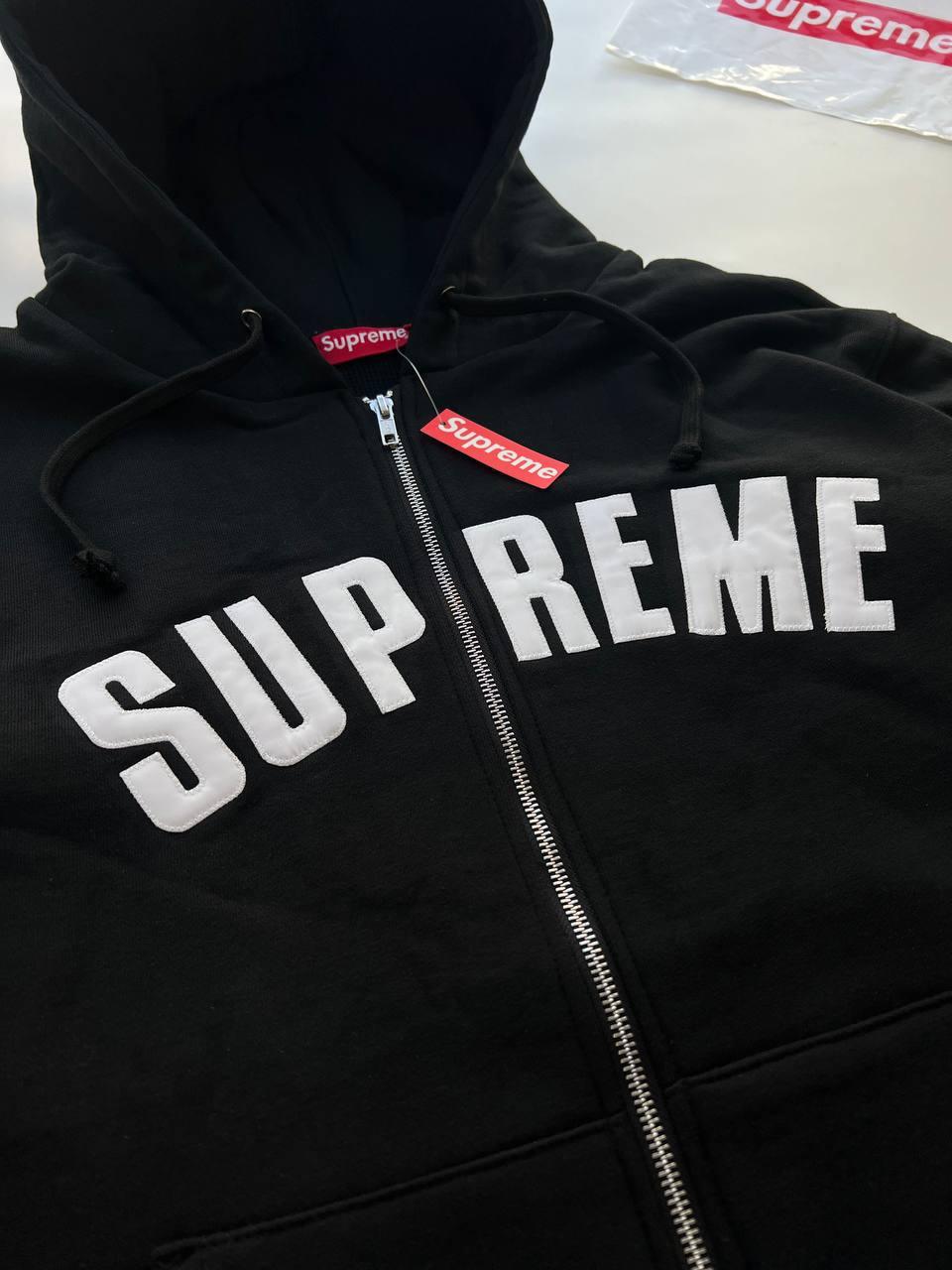 Supreme Arch Logo Zip Hoodie