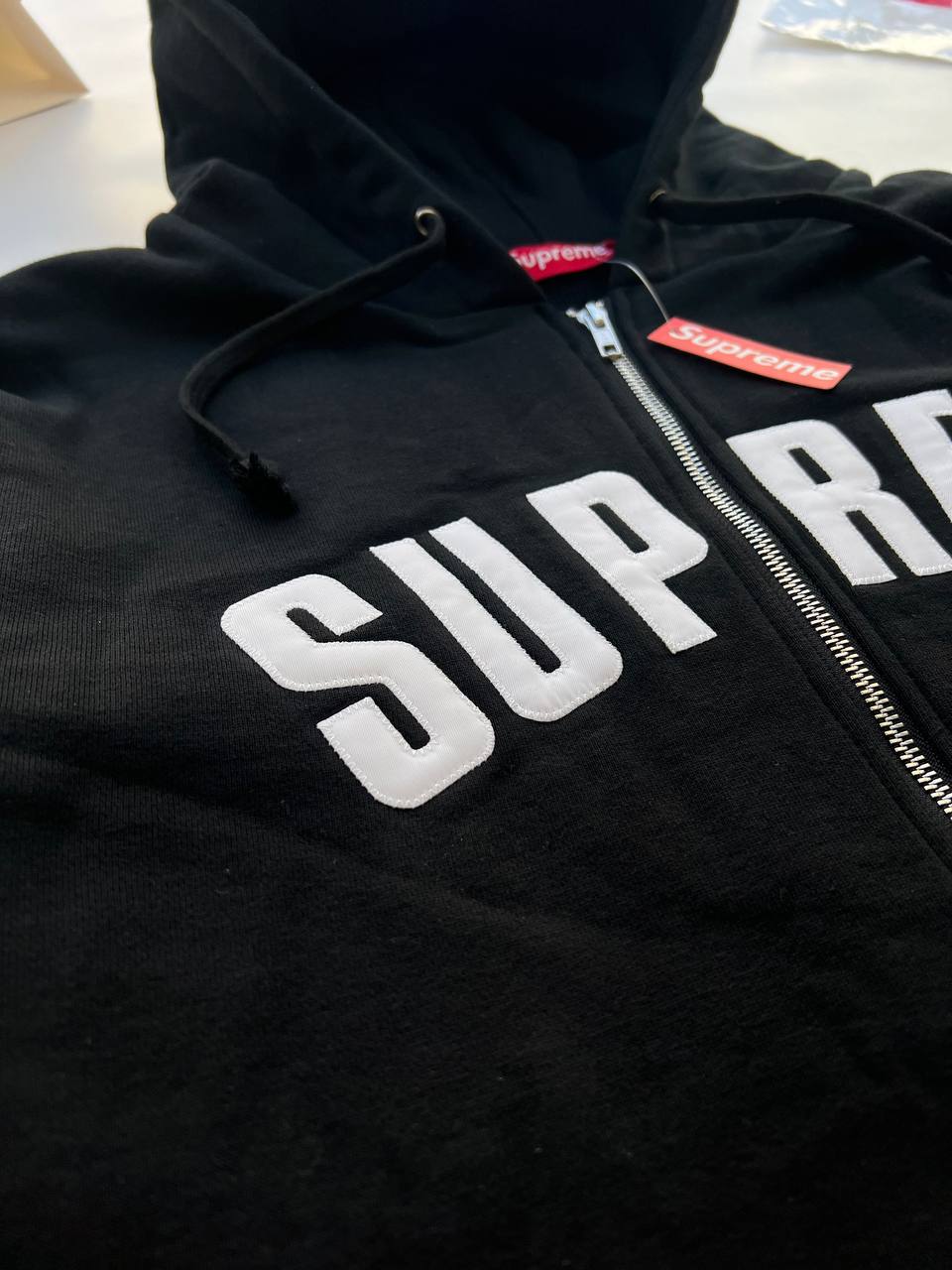 Supreme Arch Logo Zip Hoodie